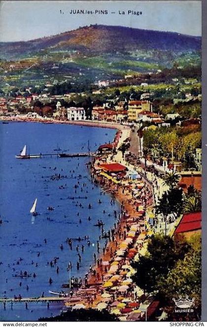 06 - Juan-les-Pins - La plage - Voyagé - Dos divisé