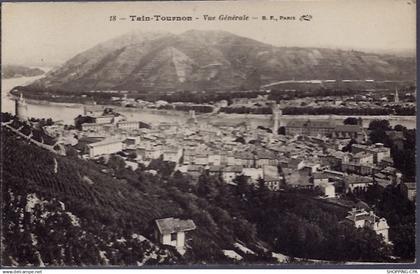 26 - Tain-Tournon - Vue générale - Voyagé - Dos divisé...