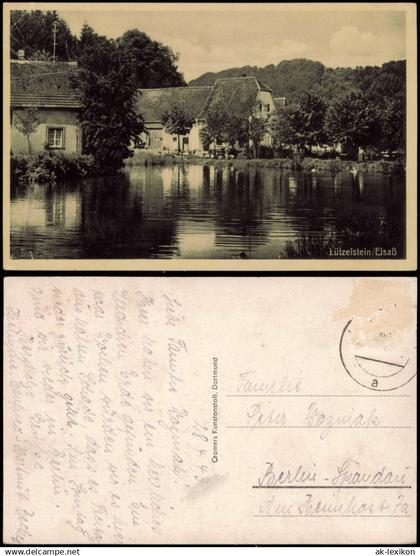 CPA Lützelstein Elsaß La Petite-Pierre Stadtpartie 1934