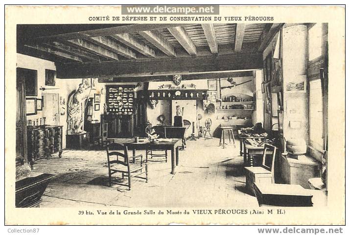 01 - AIN - CITE de PEROUGES - GRANDE SALLE du MUSEE du VIEUX PEROUGES -