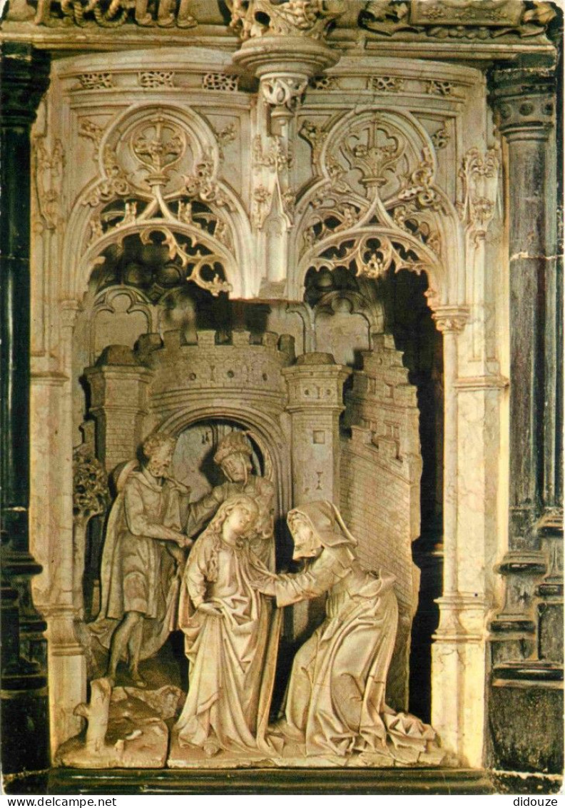 01 - Bourg en Bresse - Eglise de Brou - intérieur de l'Eglise de Brou - Rétable des Sept-Joies de la Vierge - la Visitat