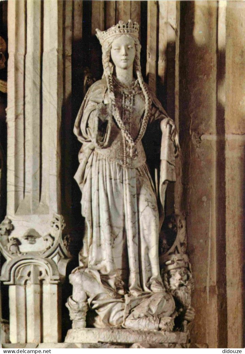 01 - Bourg en Bresse - Eglise de Brou - intérieur de l'Eglise de Brou - Tombeau de Marguerite de Bourbon - Sainte Cather