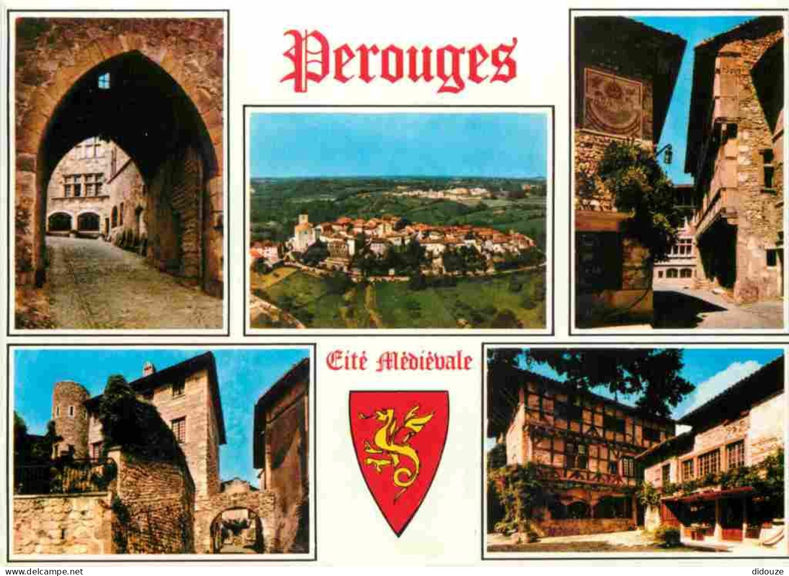 01 - Pérouges - Multivues - Blasons - Cité Médiévale - Vieilles pierres - CPM - Voir Scans Recto-Verso