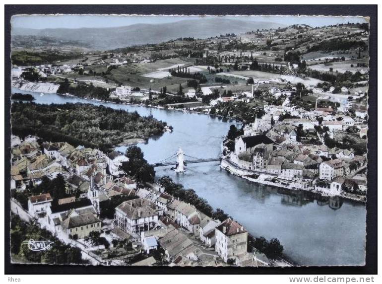 01 Seyssel vue aerienne pont ain D01D K01407K C01407C RH019836