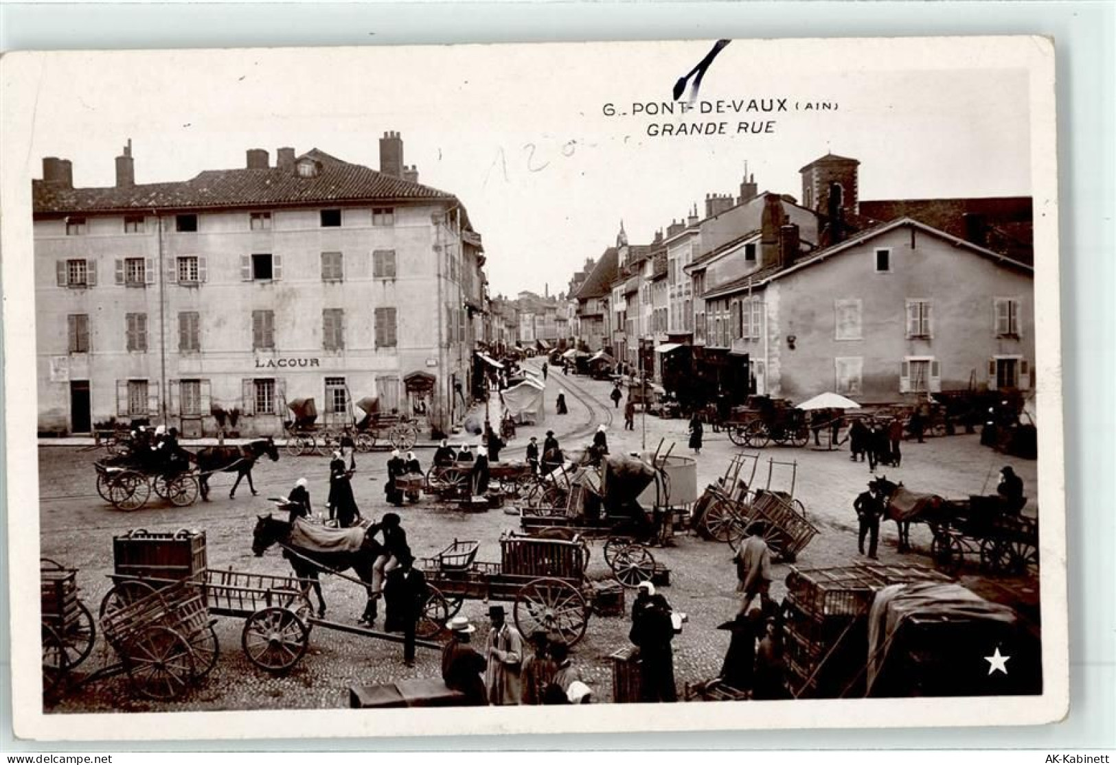 01190 Pont-de-Vaux 1908 - Grande Rue Marktszene - 51891077