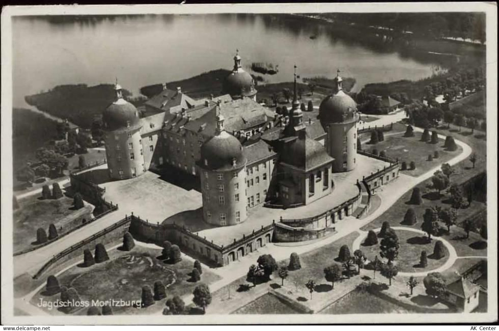01468 O8105 Volkersdorf 1937 - Volksdorf, Jagdschloss Moritzburg, See, P... - 20028406