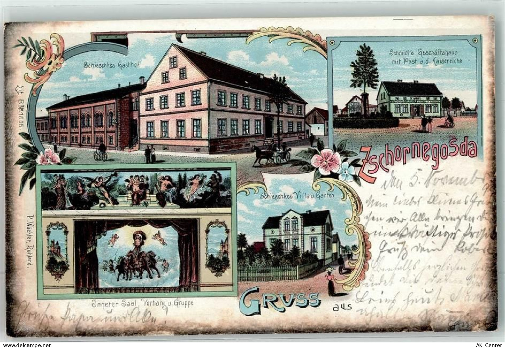 01987 O7817 Zschornegosda OT Schwarzheide 1899 Lithographie Schieschkes ... - 13625749