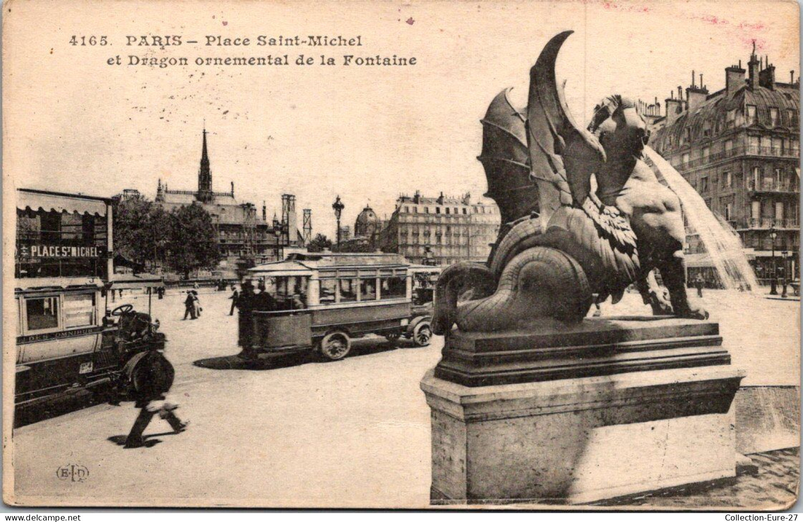 (02/05/26) 75-CPA PARIS - 5-6ème ARRONDISSEMENT - PLACE SAINT MICHEL