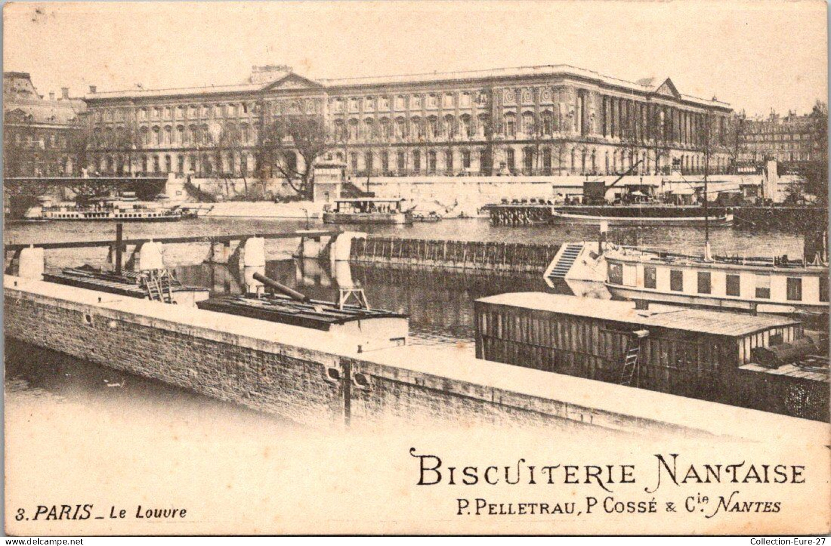 (03/09/25) 75-CPA PARIS - 1er ARRONDISSEMENT - LE LOUVRE - BISCUITERIE NANTAISE