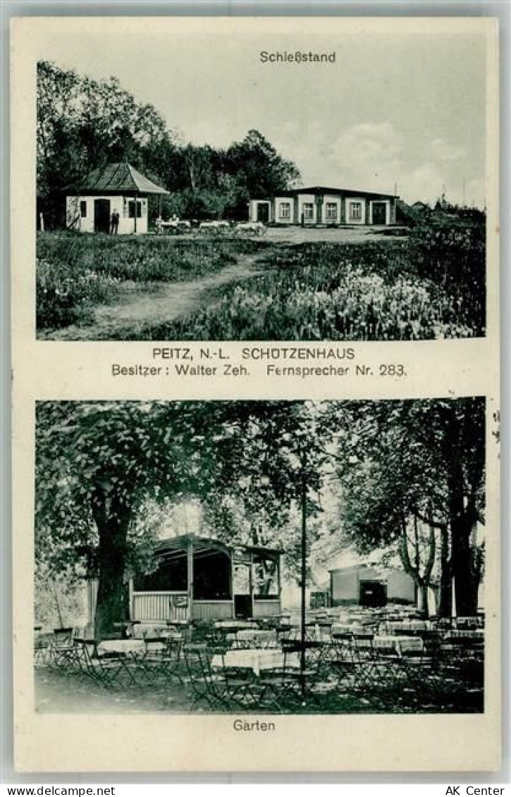 03185 O7520 Peitz 1943 Foto AK Schießstand Schützenhaus Garten - 13666535