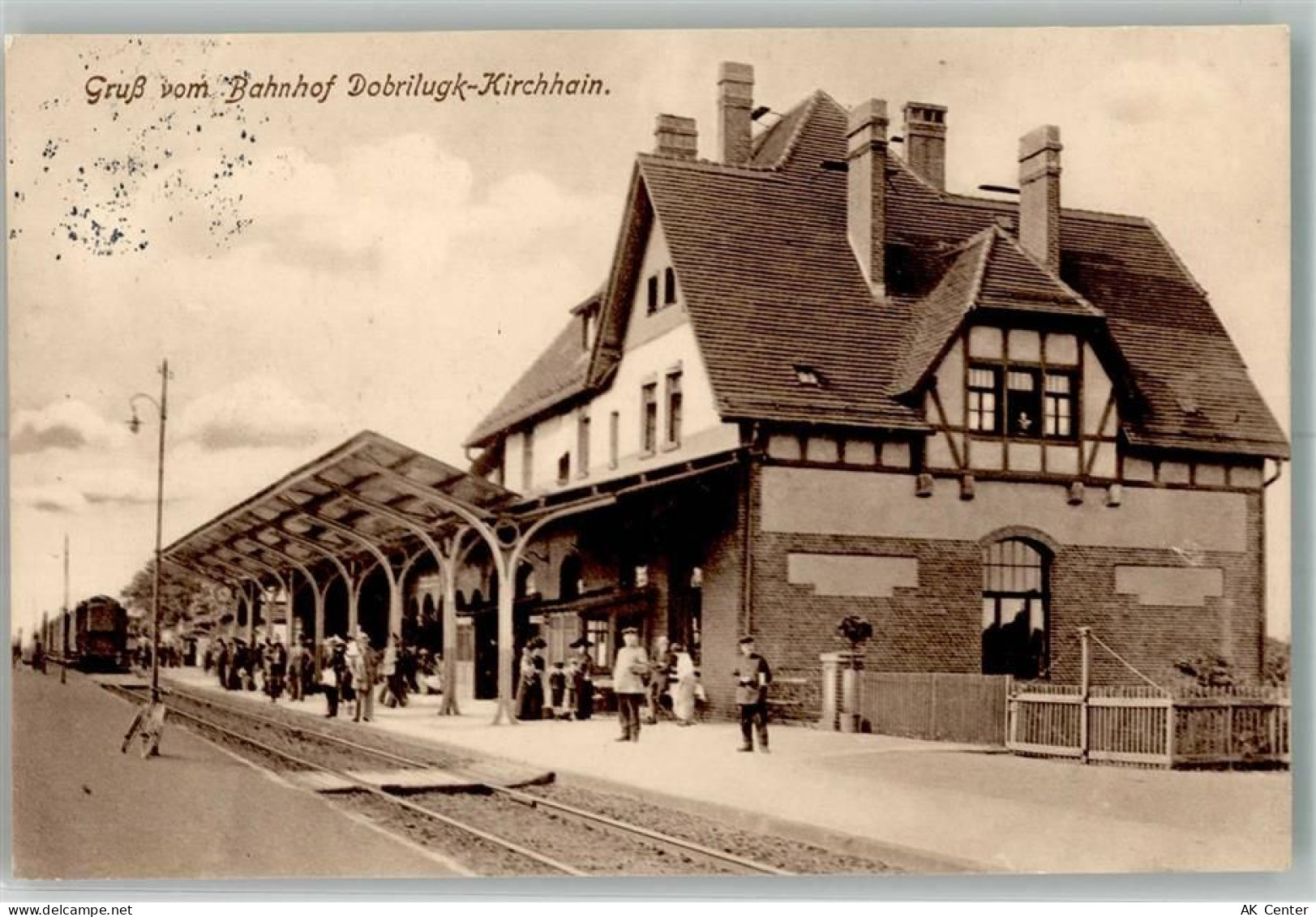 03253 O7981 Doberlug-Kirchhain Foto AK Bahnhof Doberlug-Kirchhain Bahnst... - 13659944