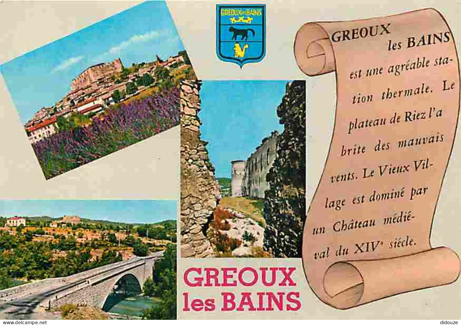 04 - Gréoux les Bains - Multivues - Blasons - Carte Neuve - CPM - Voir Scans Recto-Verso