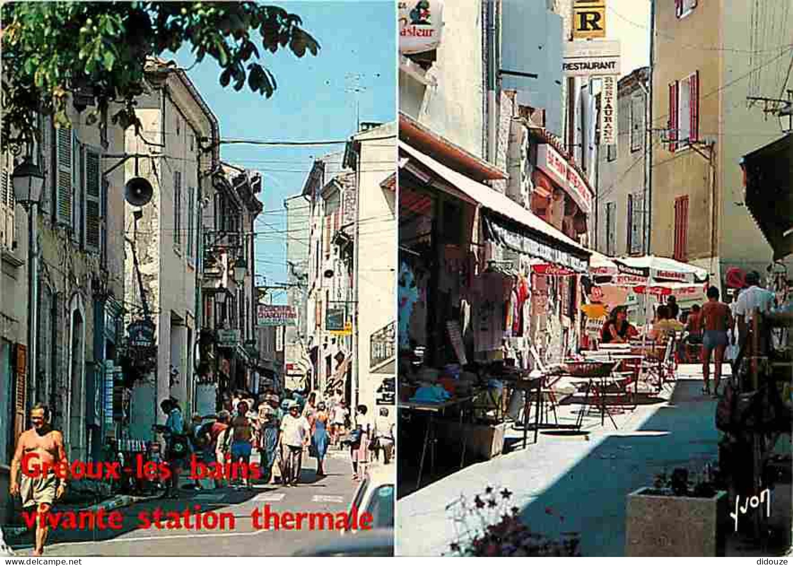 04 - Gréoux les Bains - Multivues - Rues piétonnes - CPM - Voir Scans Recto-Verso