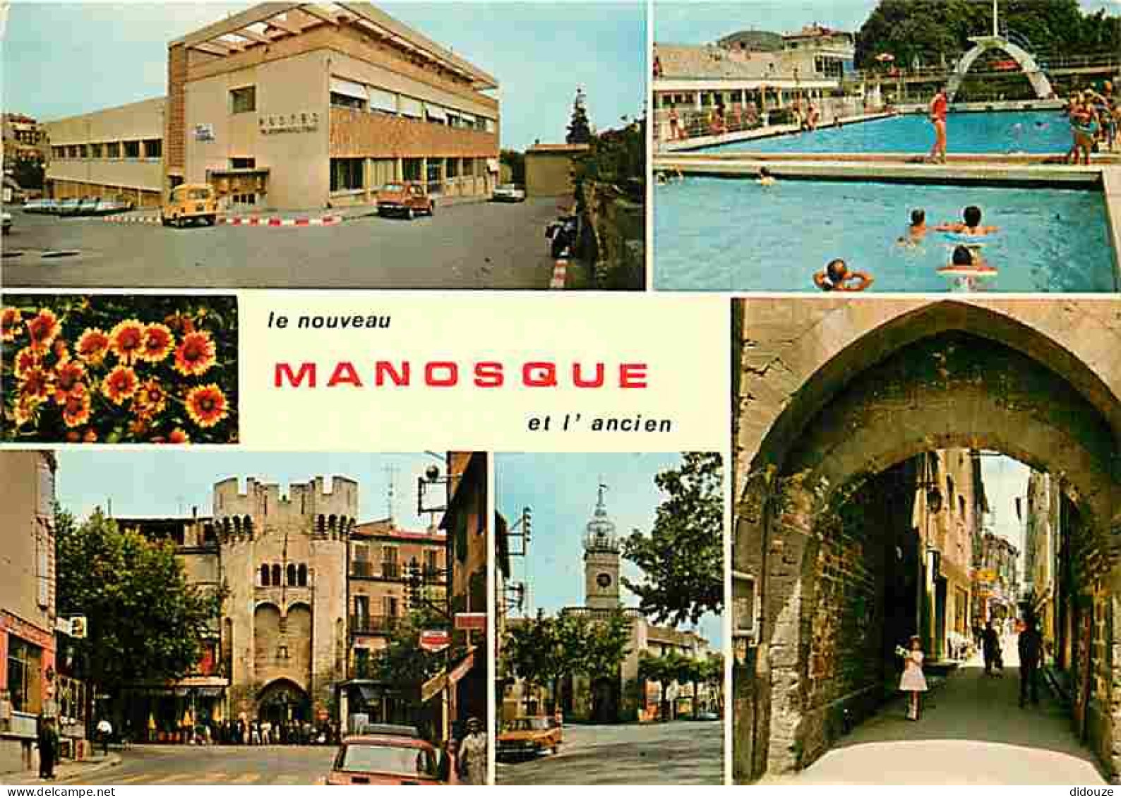 04 - Manosque - Multivues - Piscine - Automobiles - CPM - Voir Scans Recto-Verso