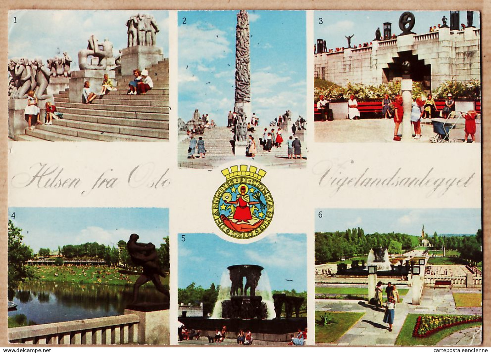 04626 / Norway OSLO Hilsen fra OSLO Vigelandsanlegget 1960s  Noorwegen Norwegen Norvegia  Noruega