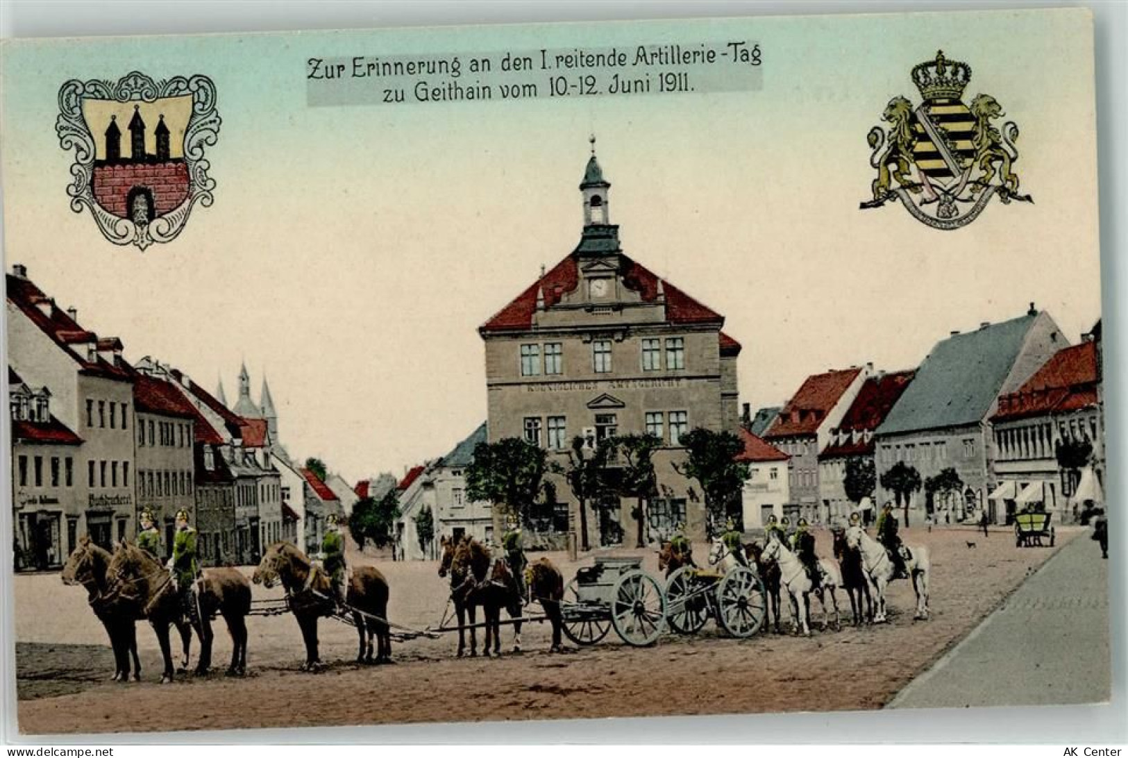 04643 O7230 Geithain - I. reitender Artillerie-Tag Jumi 1911 Wappen - 13610199