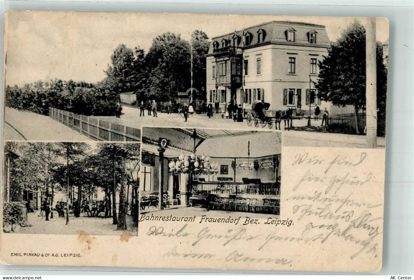 04654 O7241 Frauendorf b Geithain 1904 - Bahnrestaurant Gasthaus Bahnpos... - 13619270