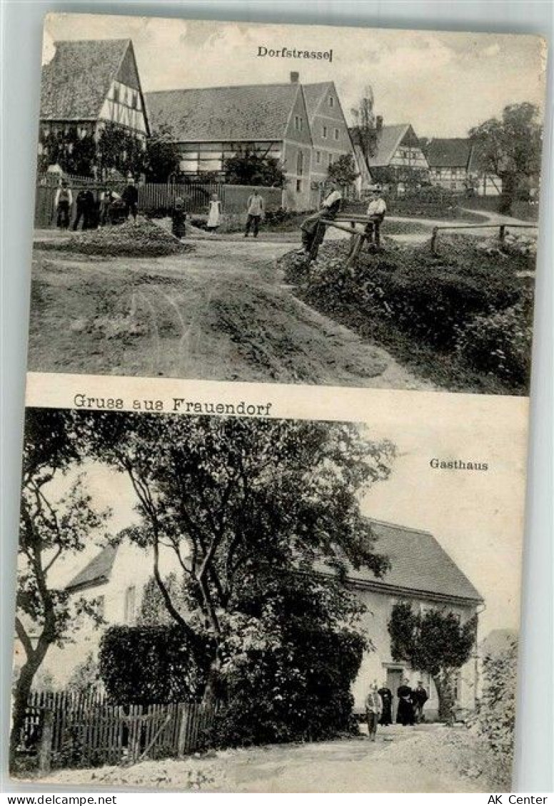 04668 O7241 Frauendorf b Grimma 1911 - Dorfstrasse Gasthaus - 13668980