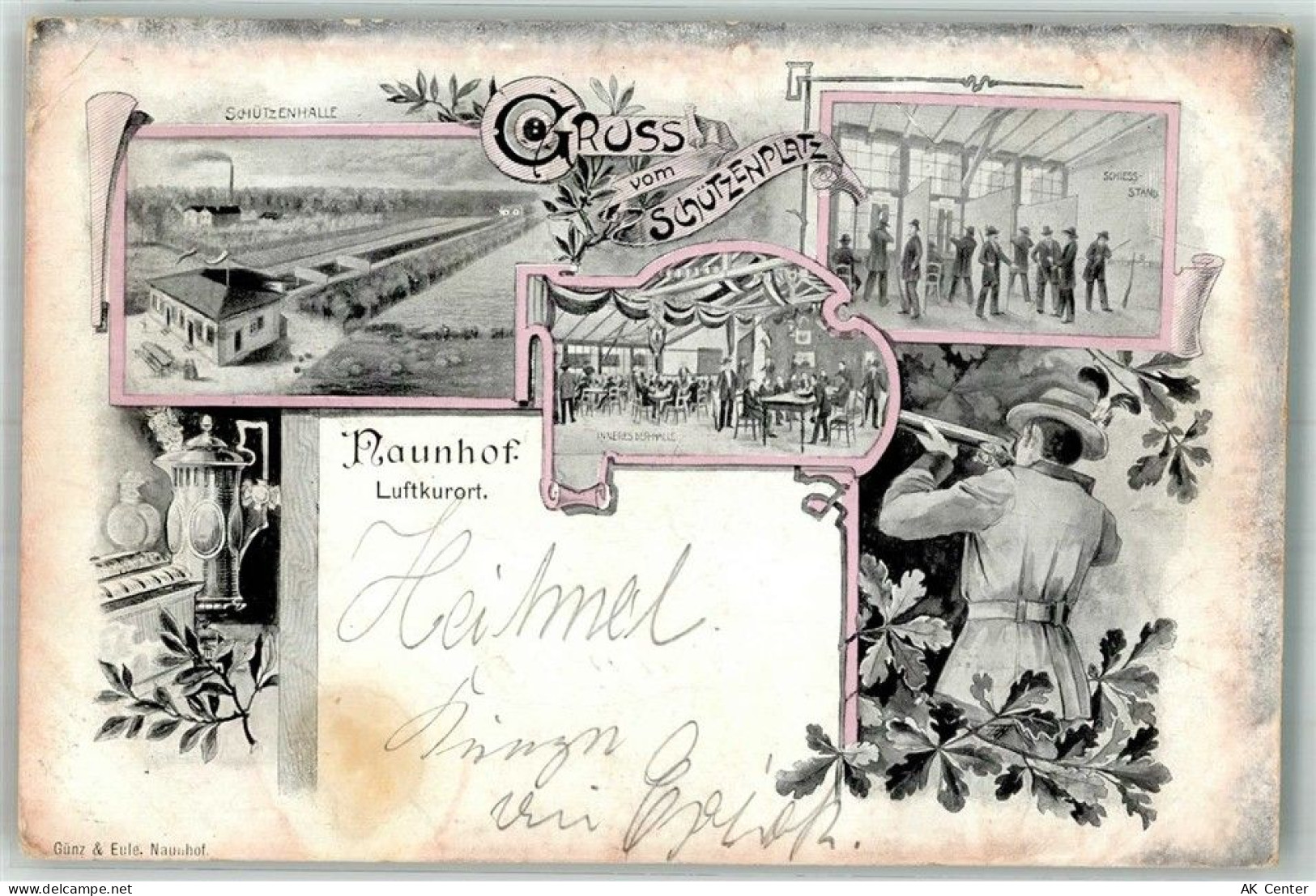 04683 O7245 Naunhof b Grimma 1899 Gebrauchsspuren Schützenplatz Schützen... - 13670263