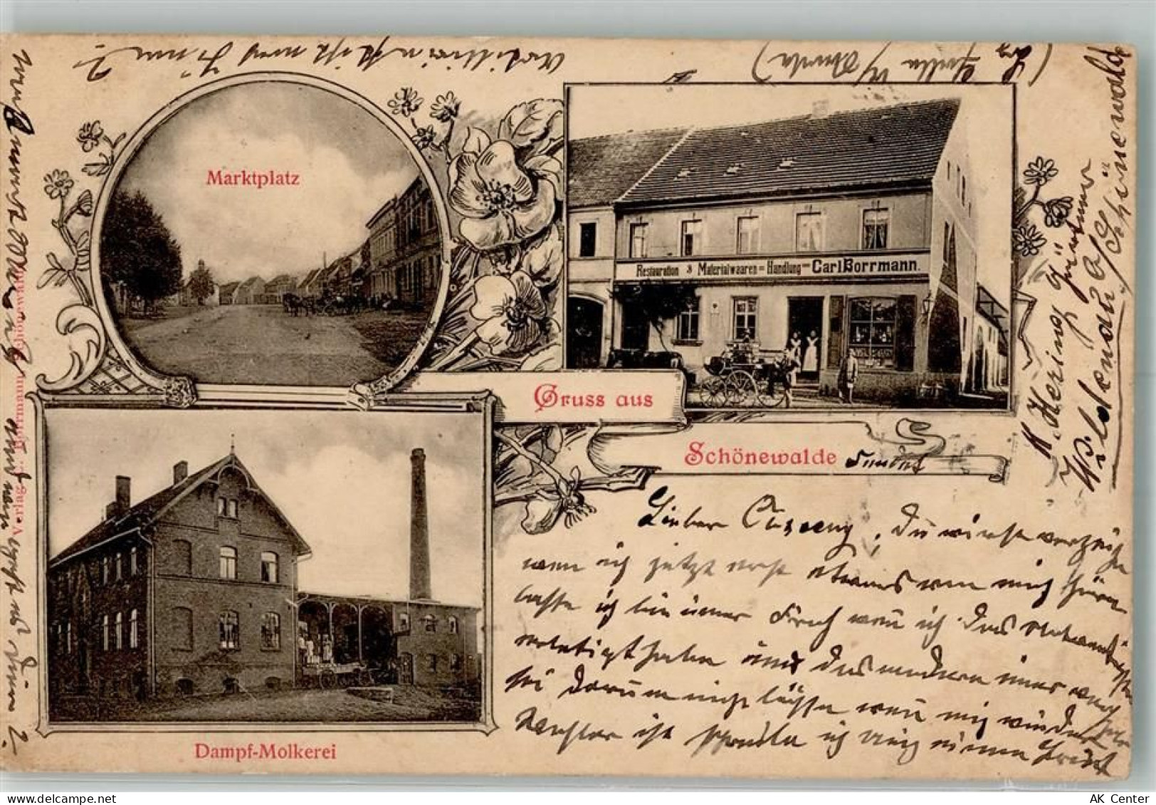04916 O7901 Schönewalde b Herzberg, Elster 1900 - Dampf-Molkerei Materia... - 13659181