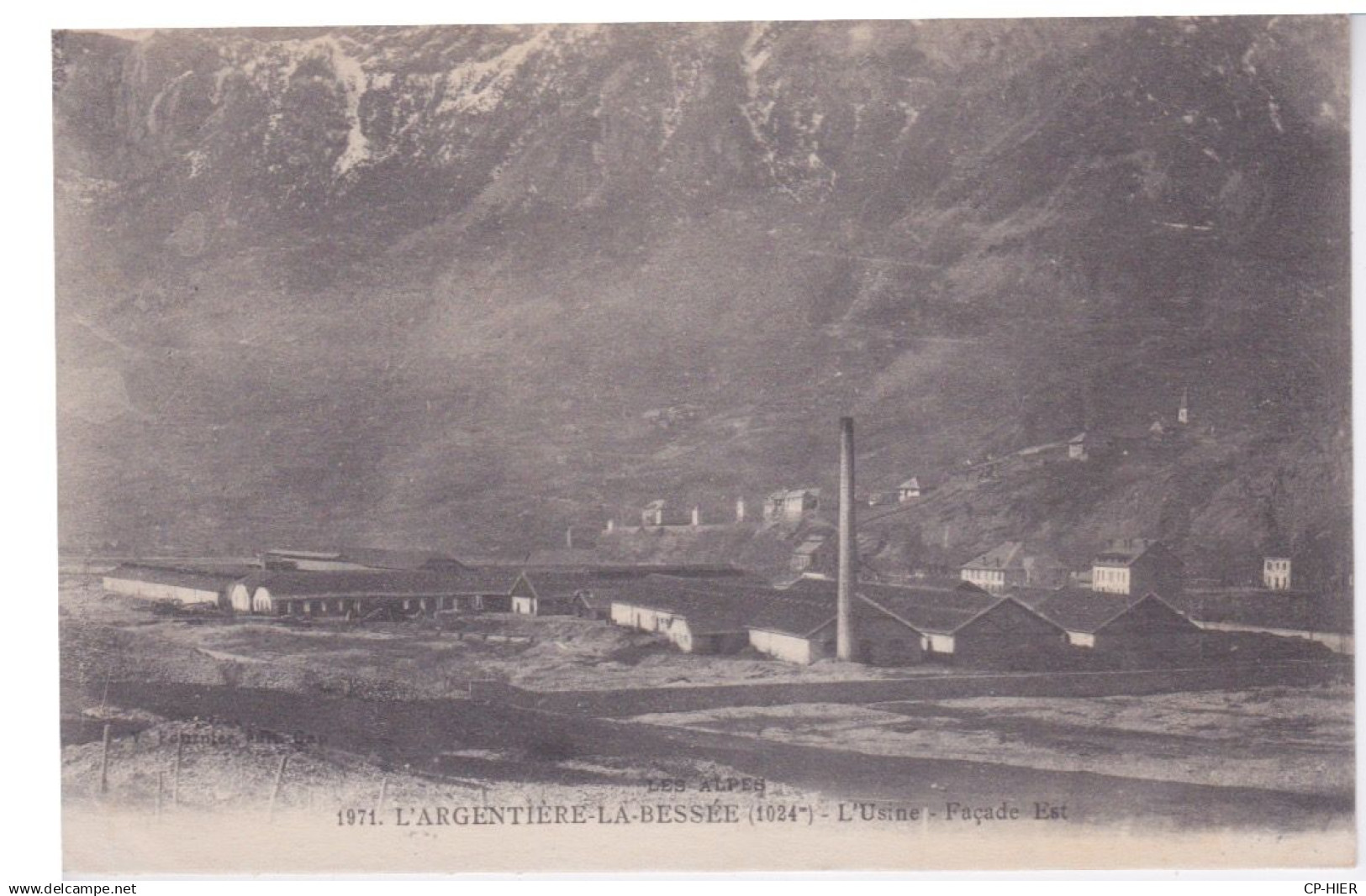 05  - L'ARGENTIERE LA BESSEE - VUE DE LA FACADE EST DE L'USINE