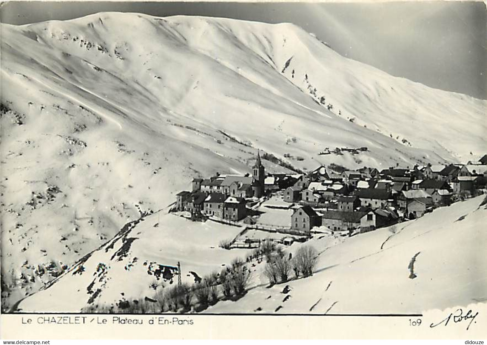 05 - Le Chazelet - Vue Générale - Le Plateau d'En-Paris - Hiver - Neige - CPSM grand format - Voir Scans Recto-Verso