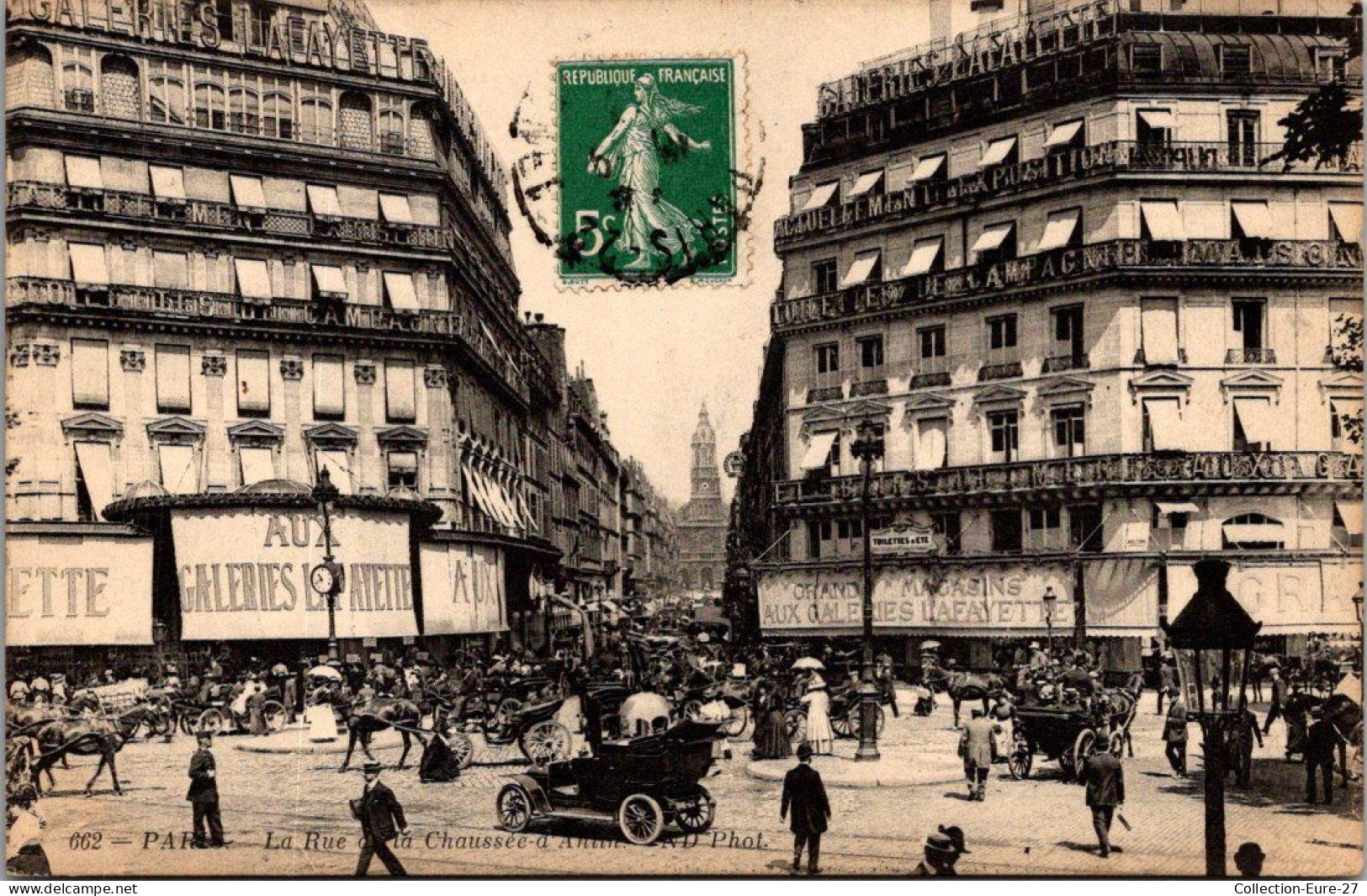 (06/09/25) 75-CPA PARIS - 9ème ARRONDISSEMENT - LA RUE DE LA CHAUSSEE D'ANTIN