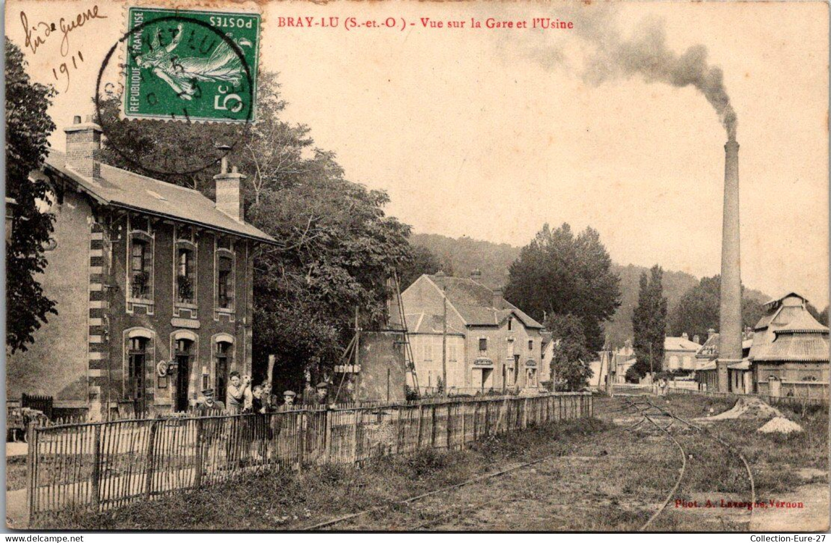 (*06/12/25) 95-CPA BRAY et LU - LA GARE