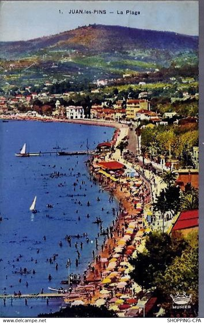 06 - Juan-les-Pins - La plage - Voyagé - Dos divisé