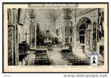 06 La Bollène-Vésubie - 2. LA BOLLENE-VESUBIE (alt. 650m.) - Station estivale - Intérieur de l'église - sépia
