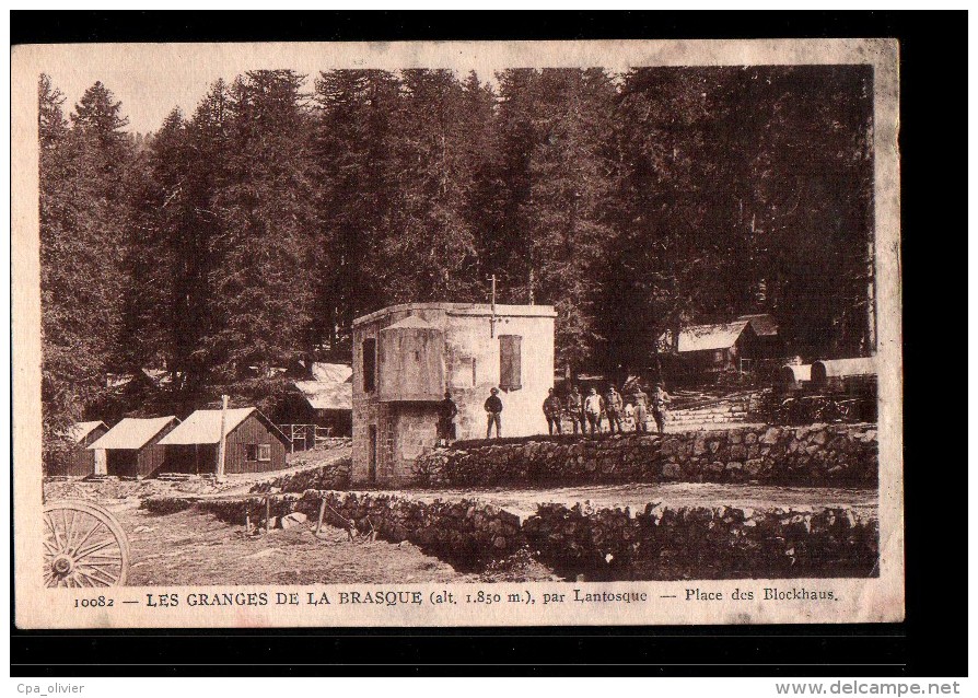 06 LANTOSQUE Les Granges de la Brasque, Place des Blockhaus, Chasseurs Alpins, ed BEF 10082, 1936