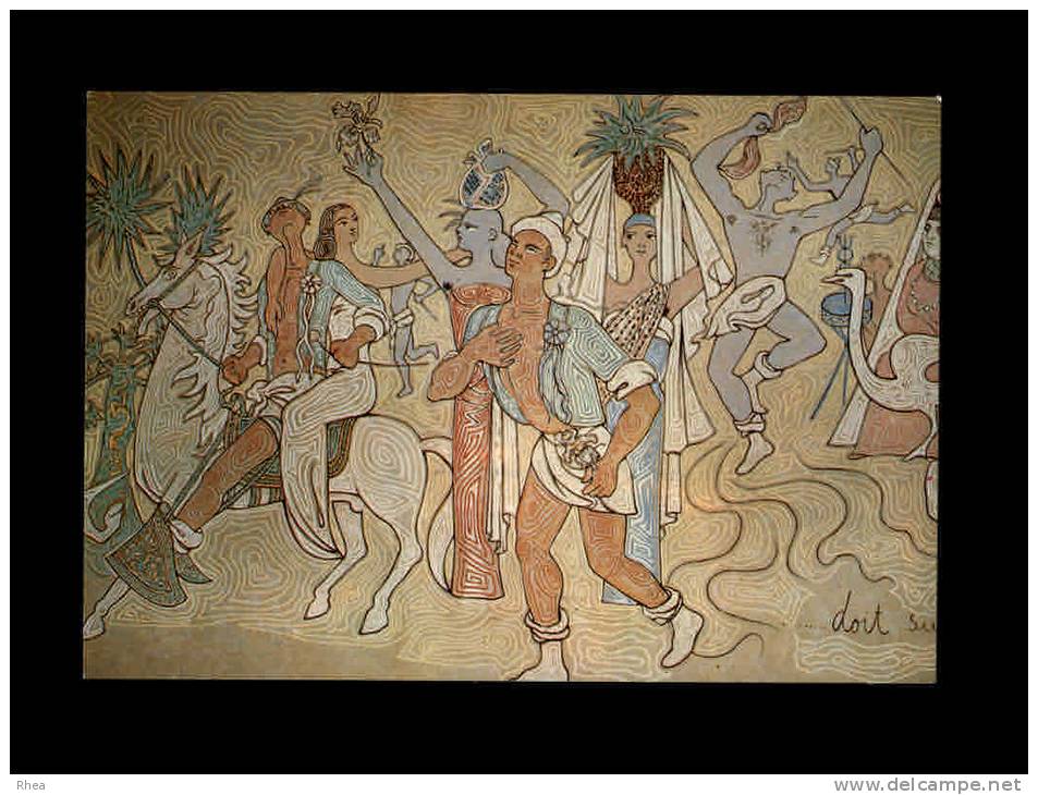 06 - MENTON - Salle des Mariages décorée par Jean Cocteau - Départ des jeunes mariés