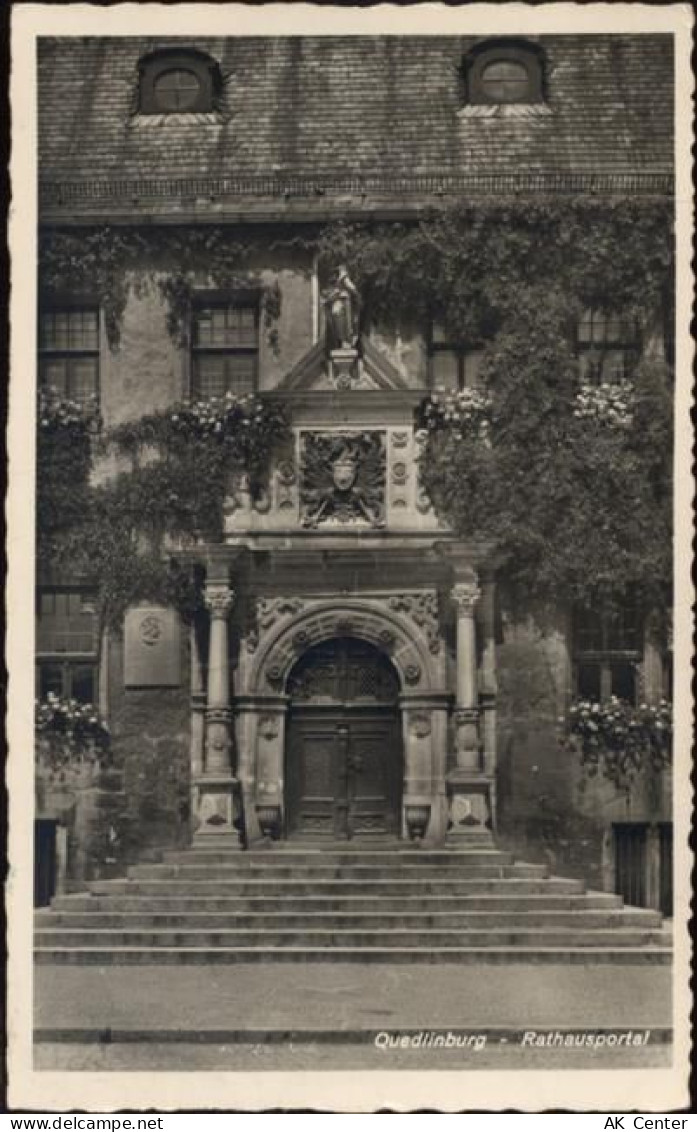 06484 O4300 Quedlinburg 1941 - Quedlinburg, Rathausportal,Schöning & Co ... - 20066295