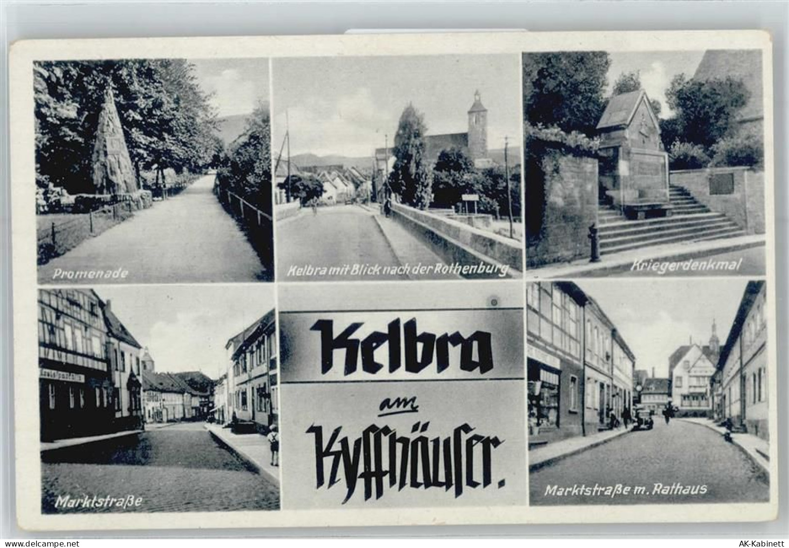 06537 O4712 Kelbra - Promenade, Blick nach der Rothenburg, Kriegerdenkma... - 51144892