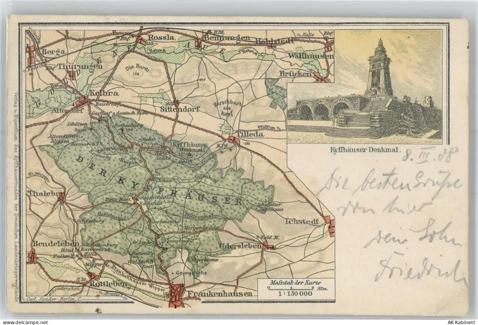 06567 O4712 Kyffhäuser - Kyffhäuser-Denkmal, Karte - 51172900