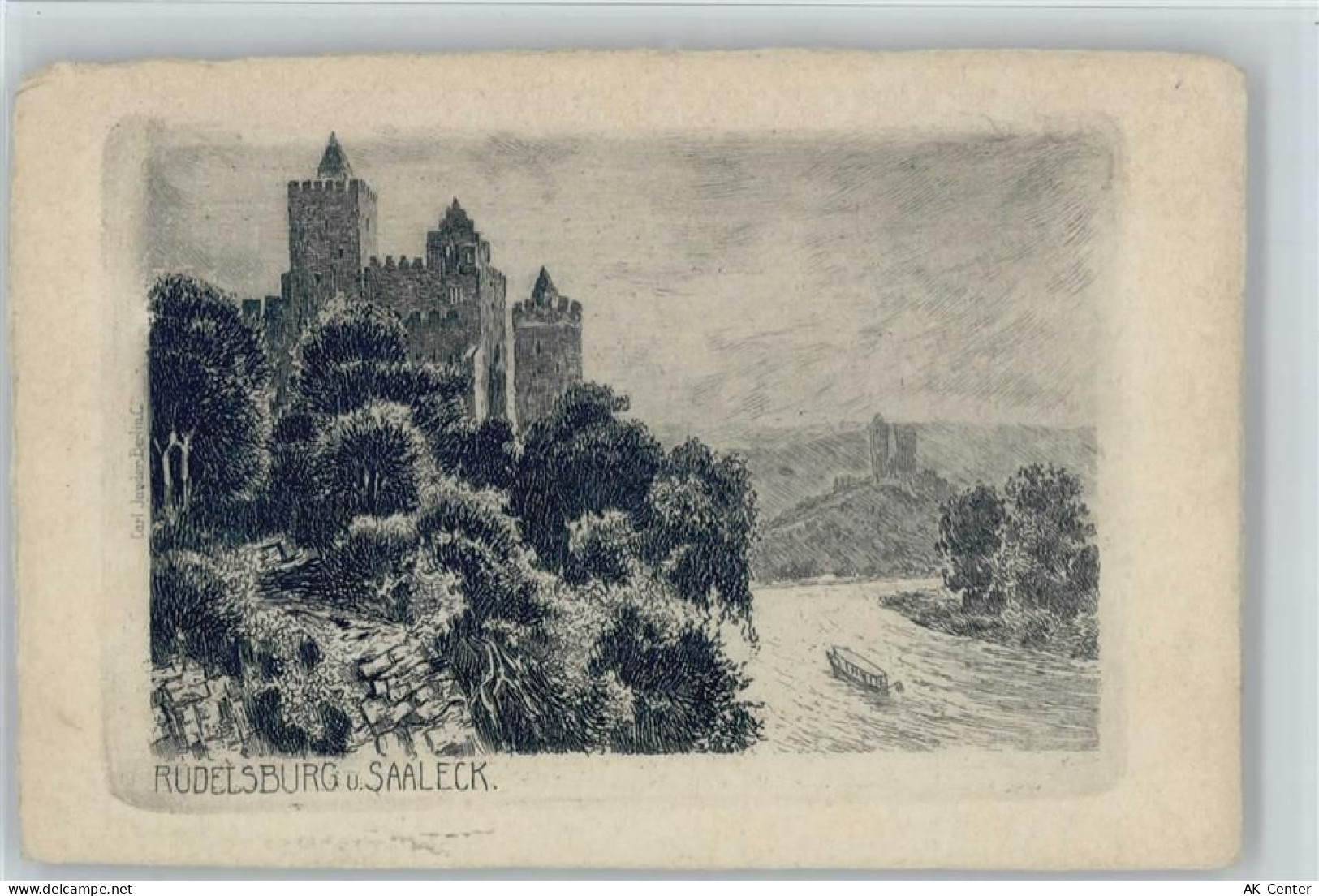 06647 O4802 Bad Bibra Radierung Rudelsburg Saaleck - 10057747