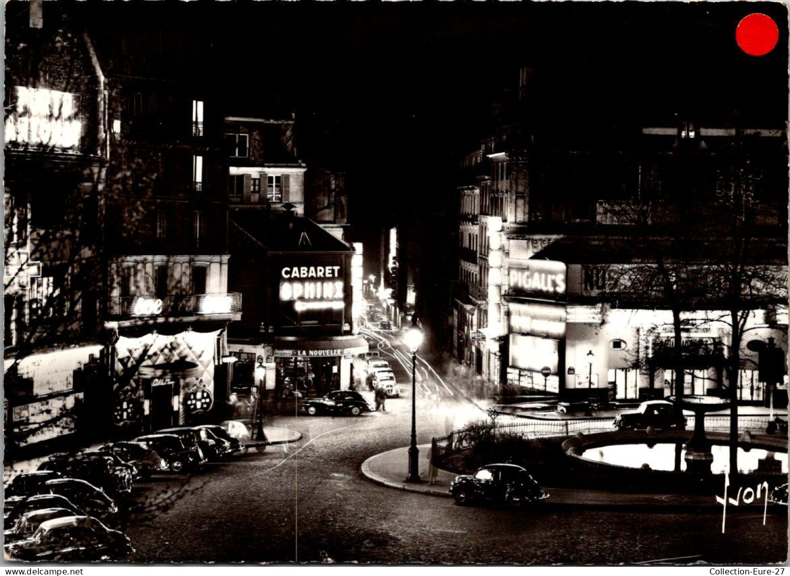 (07/06/26) 75-CPSM PARIS - LA NUIT - PLACE PIGALLE