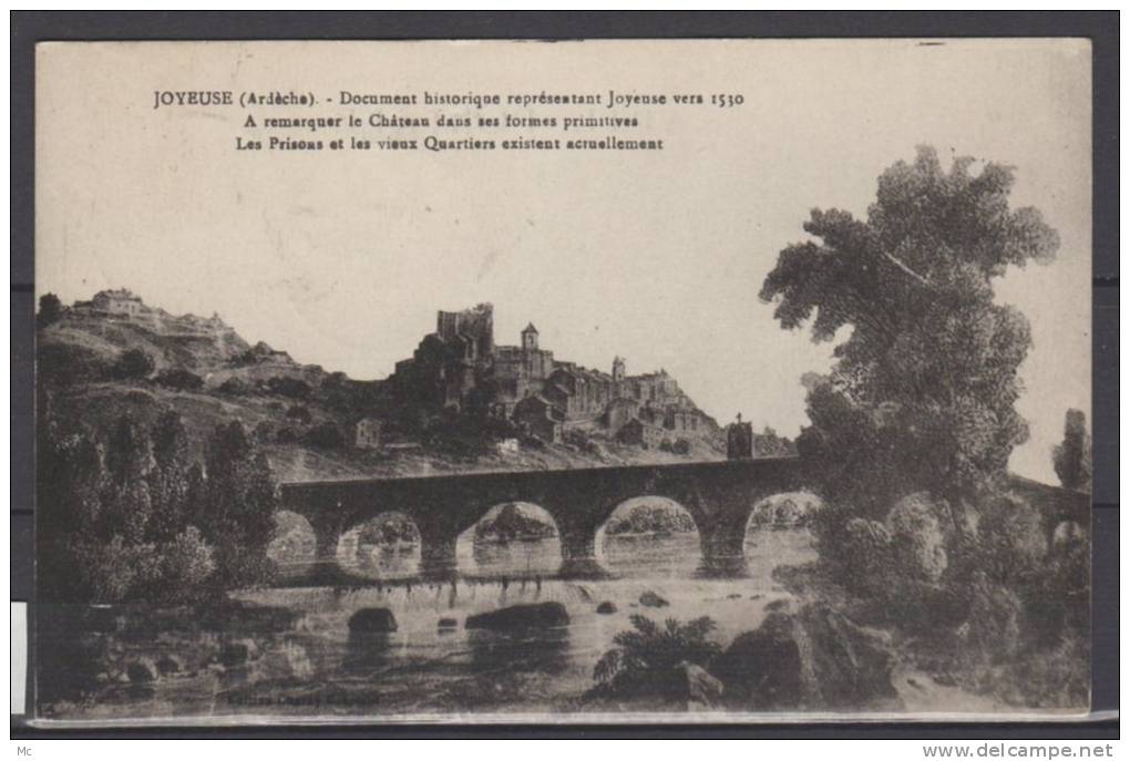 07 - Joyeuse - Document Historique représentant Joyeuse vers 1530