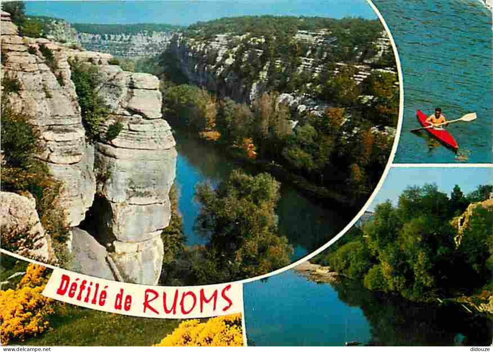 07 - Ruoms - Les Gorges de l'Ardèche - Le Défilé de Ruoms - Multivues - Canoë Kayak - CPM - Voir Scans Recto-Verso