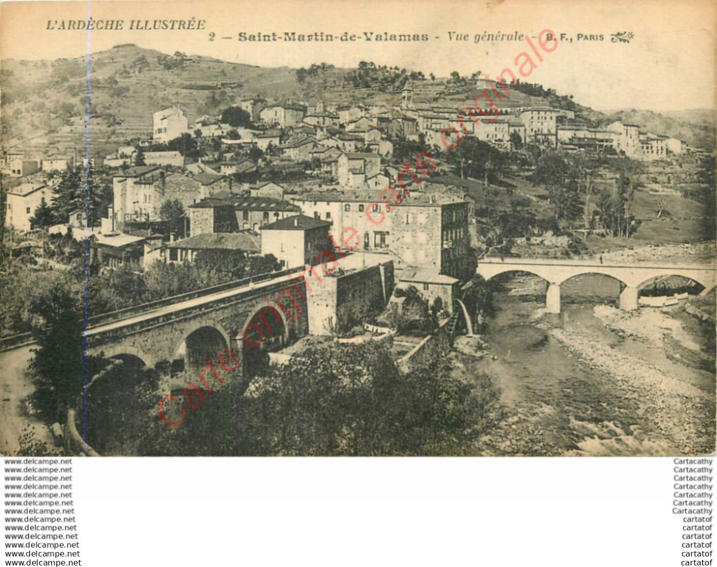 07.   SAINT MARTIN DE VALAMAS .  Vue générale .
