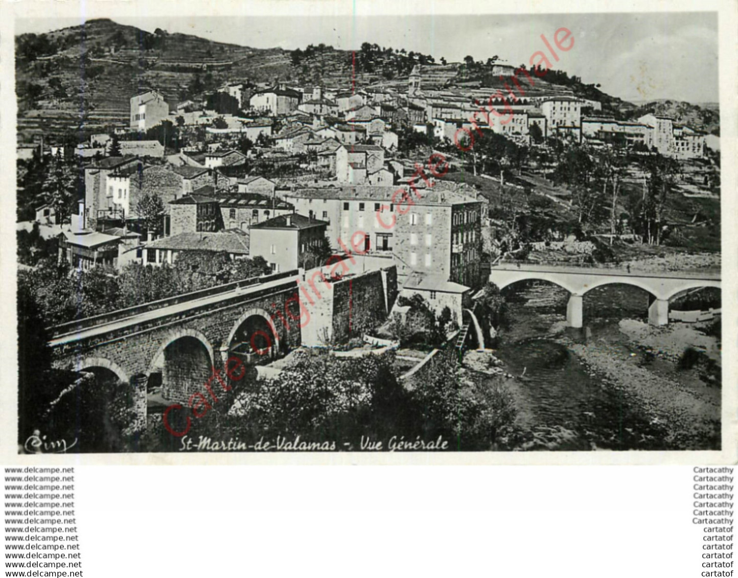 07.  SAINT MARTIN DE VALAMAS . Vue générale .