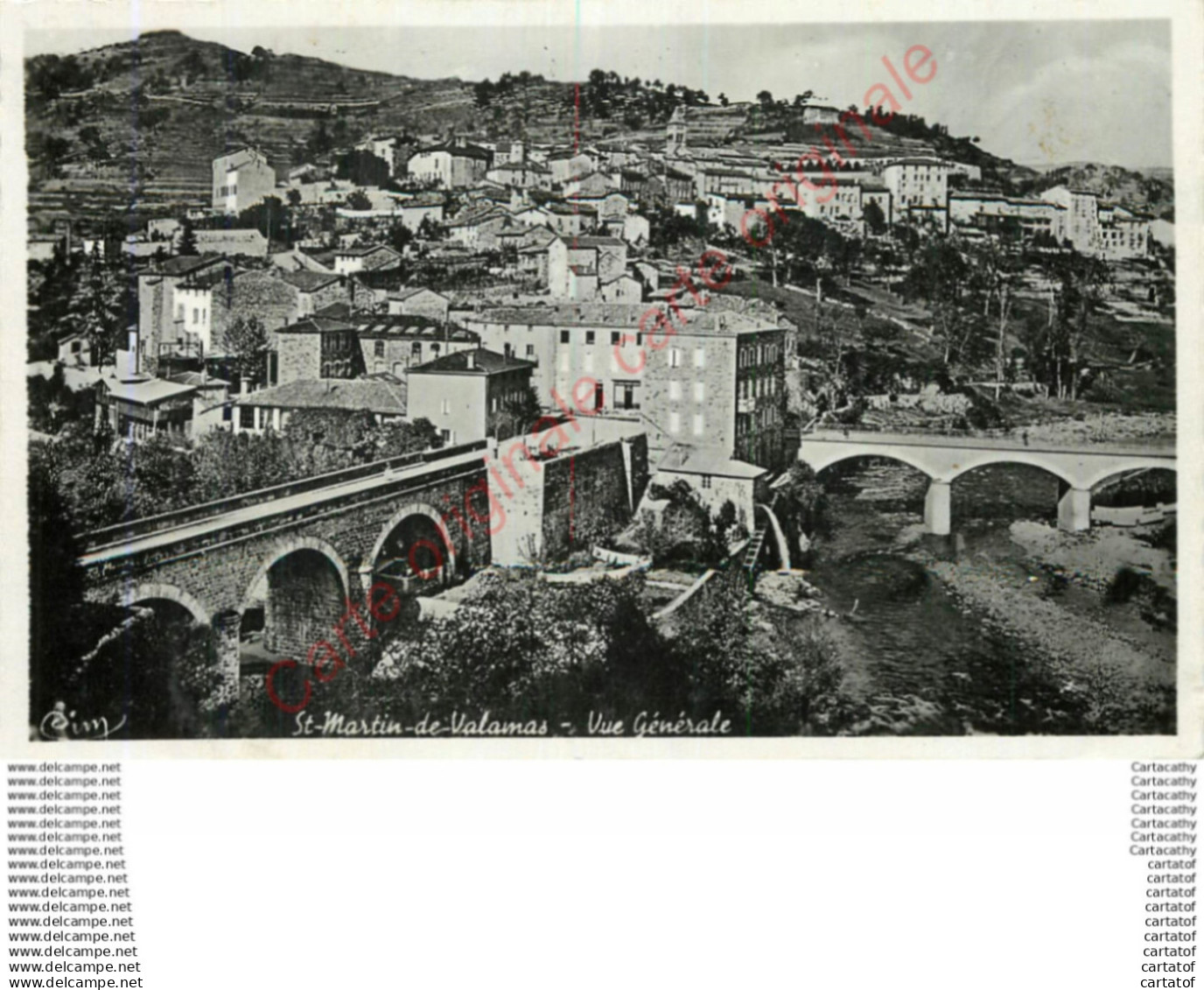 07.  SAINT MARTIN DE VALAMAS . Vue générale .