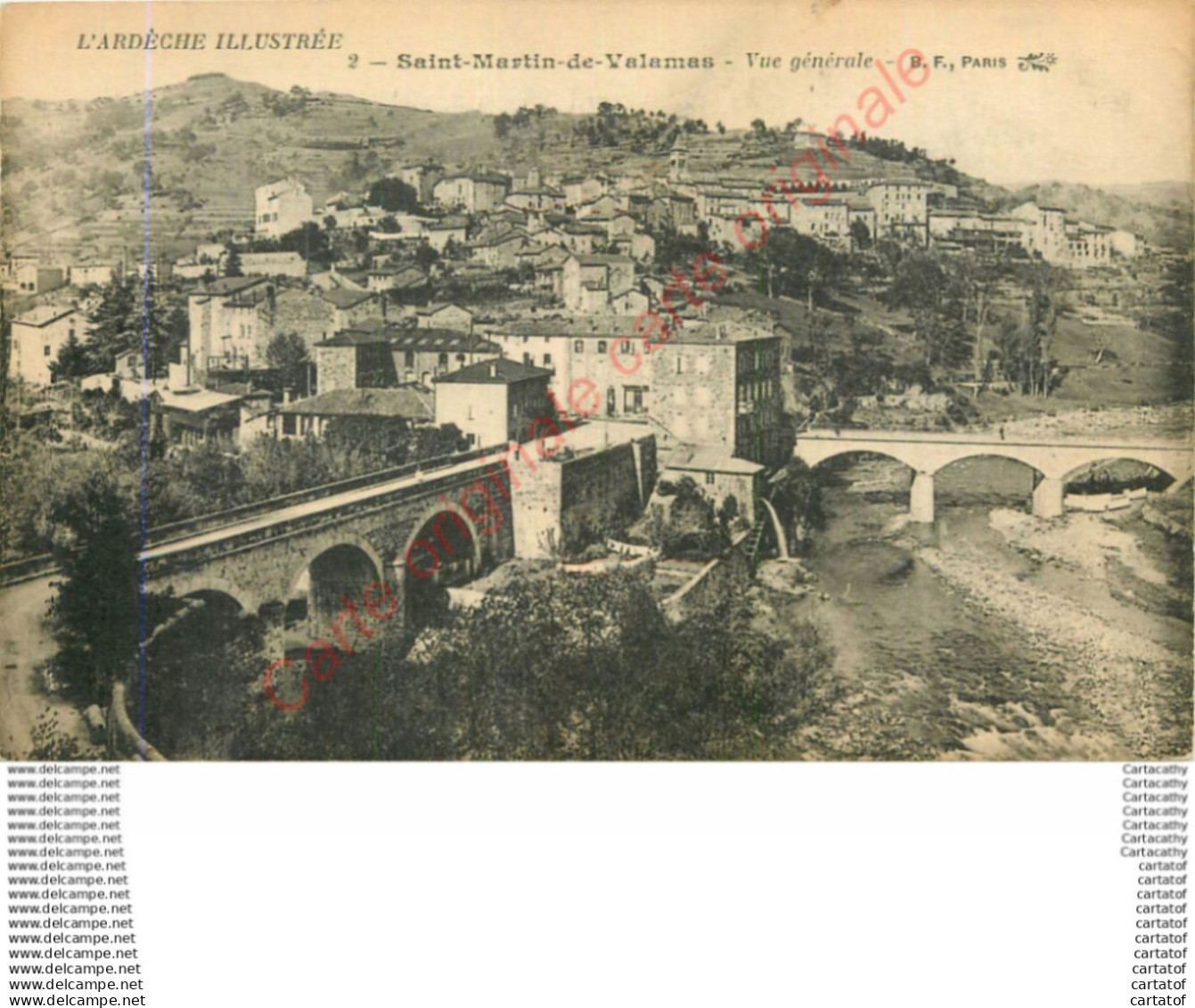 07.   SAINT MARTIN DE VALAMAS .  Vue générale .