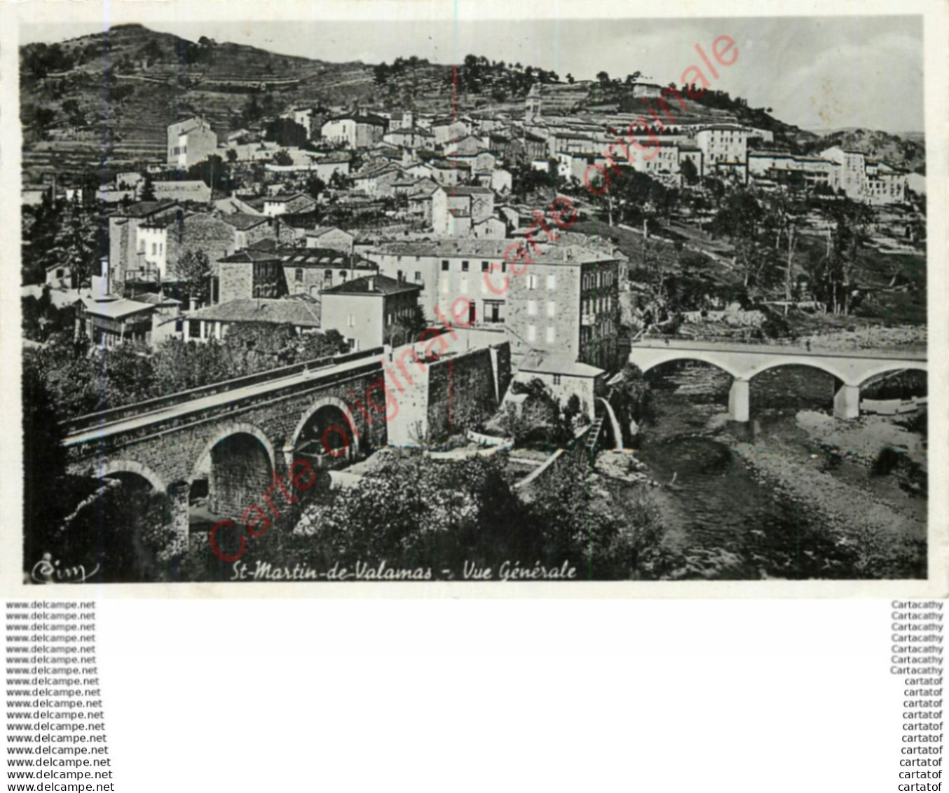 07.  SAINT MARTIN DE VALAMAS . Vue générale .