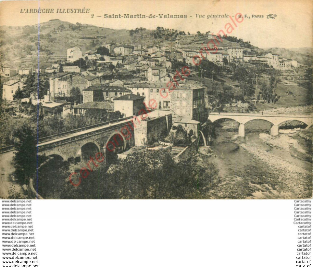 07.   SAINT MARTIN DE VALAMAS .  Vue générale .