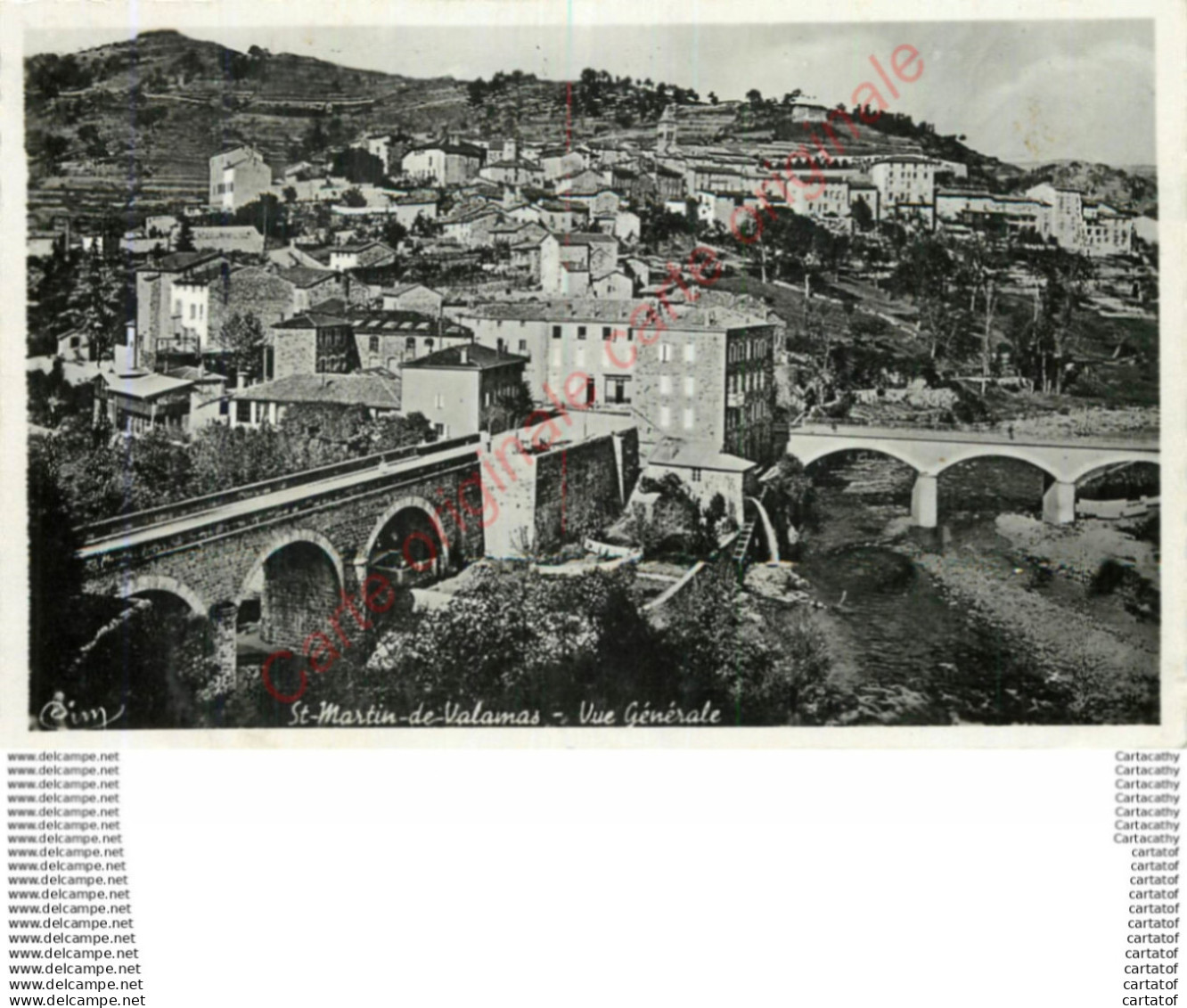 07.  SAINT MARTIN DE VALAMAS . Vue générale .