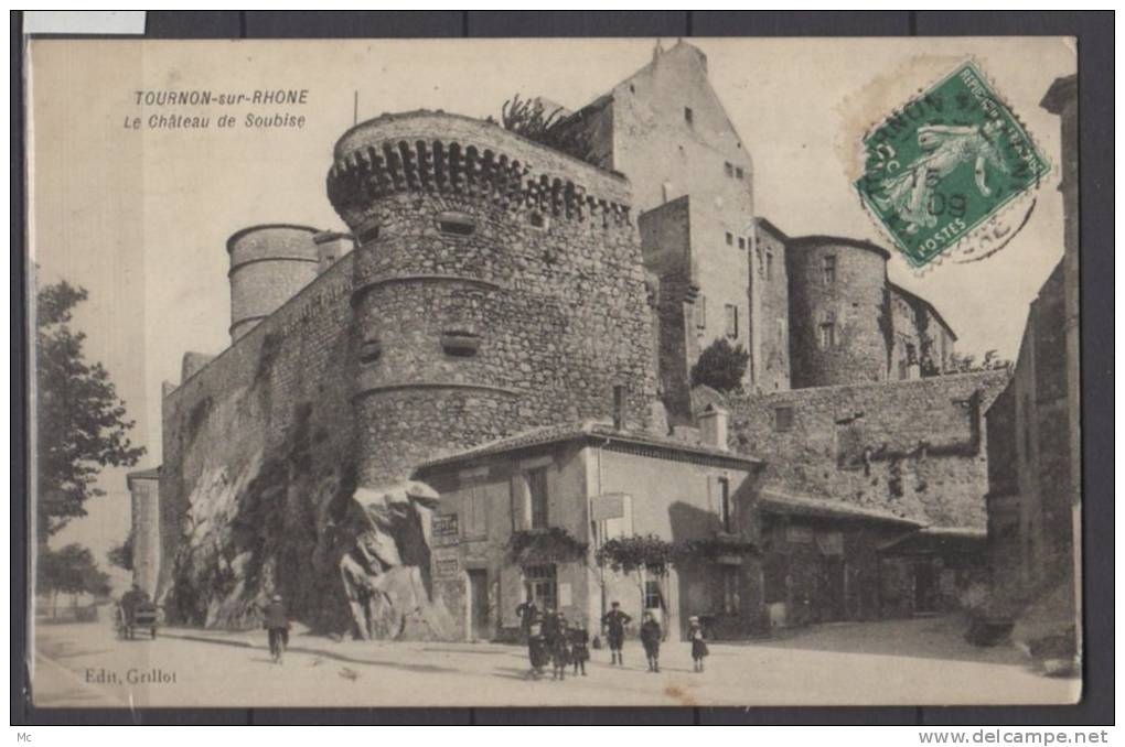 07 - Tournon sur Rhone - Le chateau de Soubise - animée