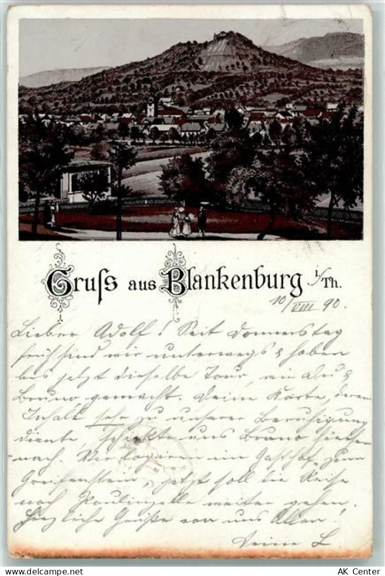 07422 O6823 Bad Blankenburg 1890 Gebrauchsspuren Bahnpost Blankenburg - ... - 13606011