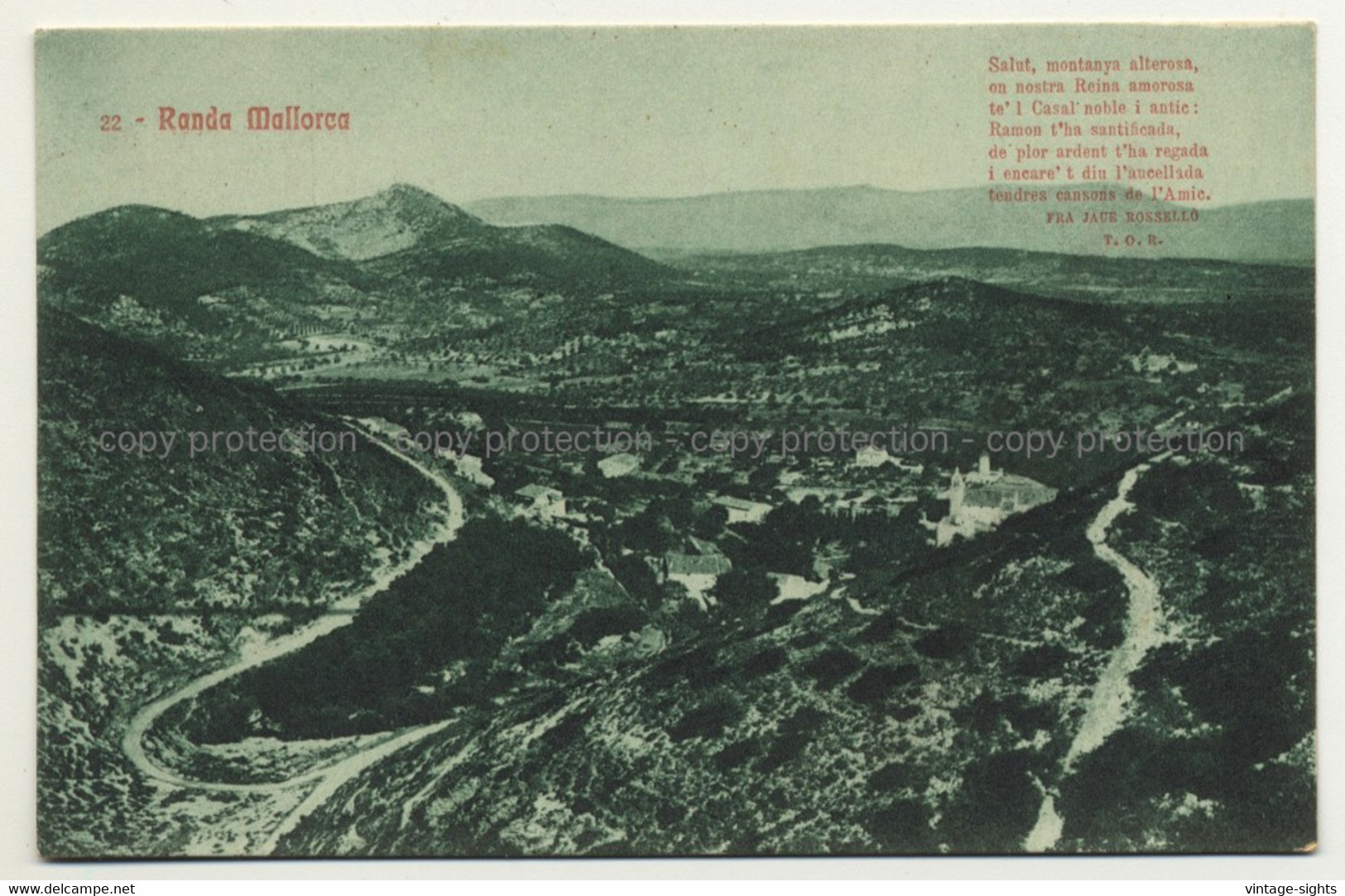 07629 Randa Mallorca - Baleares / Spain (Vintage Postcard)