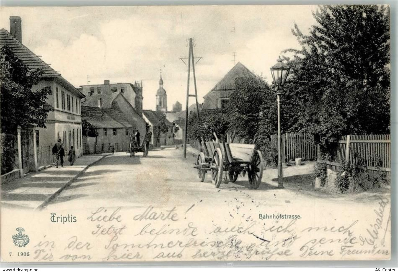 07819 O6712 Triptis 1905 - Bahnhofstraße Fuhranhänger - 13643026